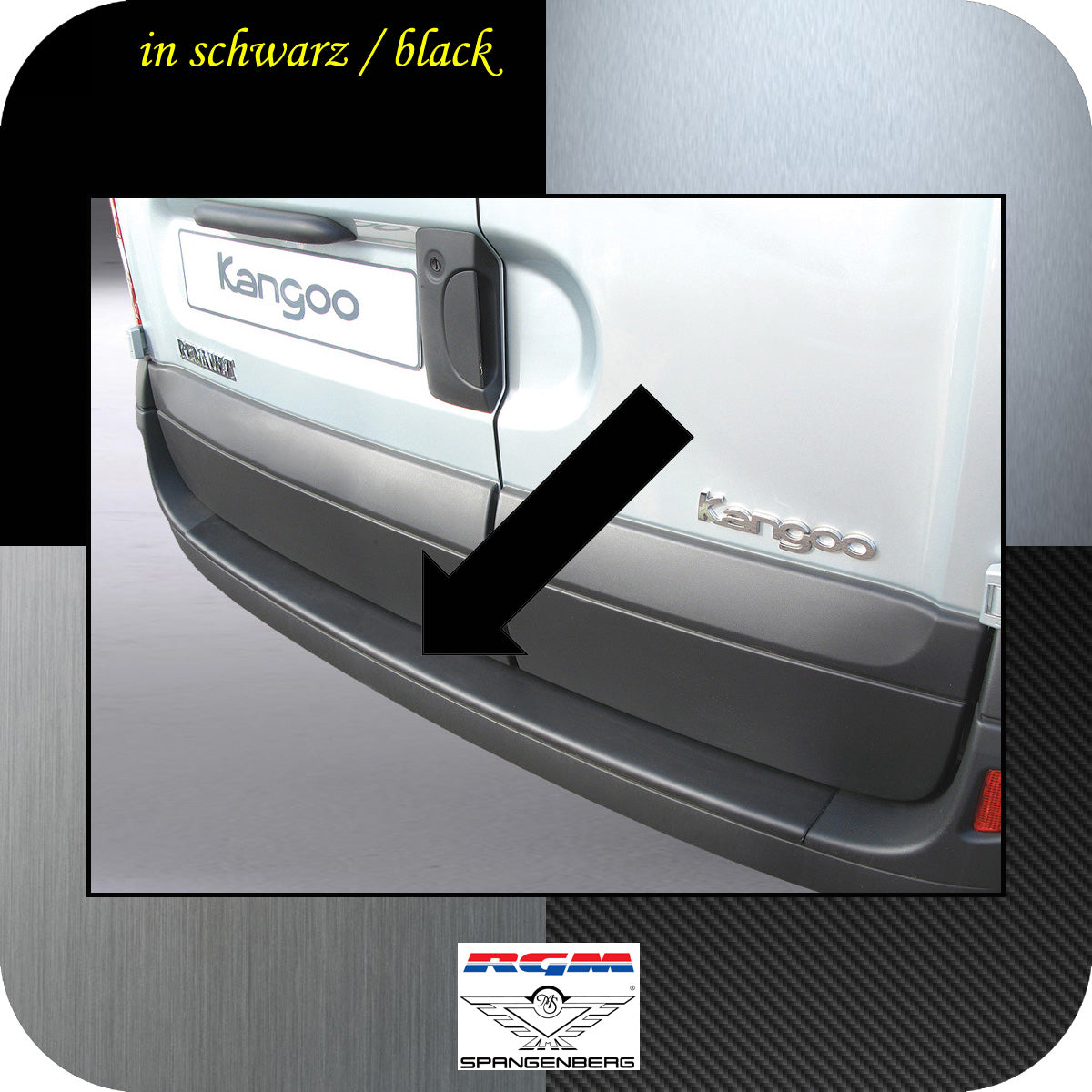 Ladekantenschutz schwarz Renault Kangoo II vor facelift 2008-2013 3500148