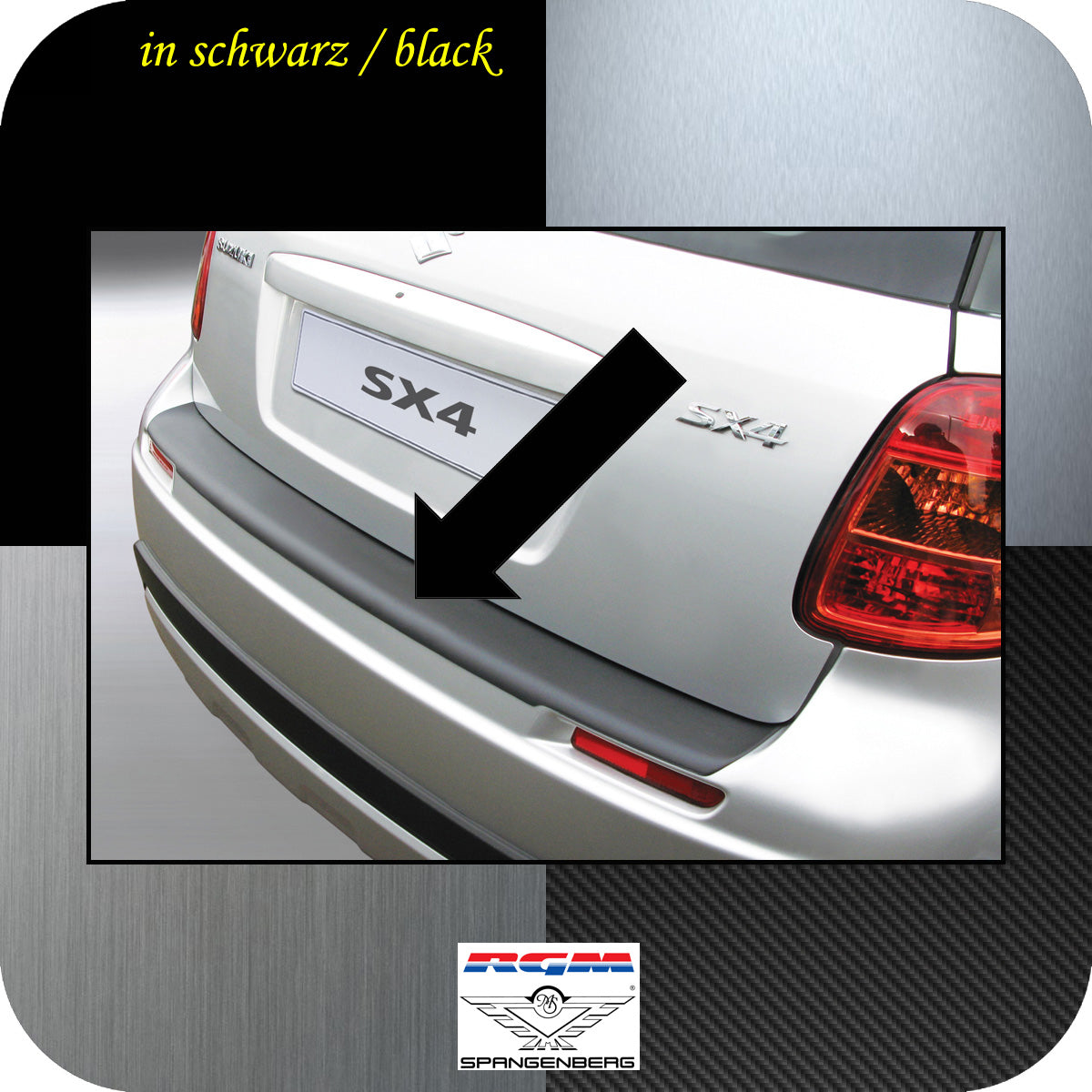 Ladekantenschutz schwarz Suzuki SX4 Kombi 5-Türer ab Baujahr 2006- 3500203