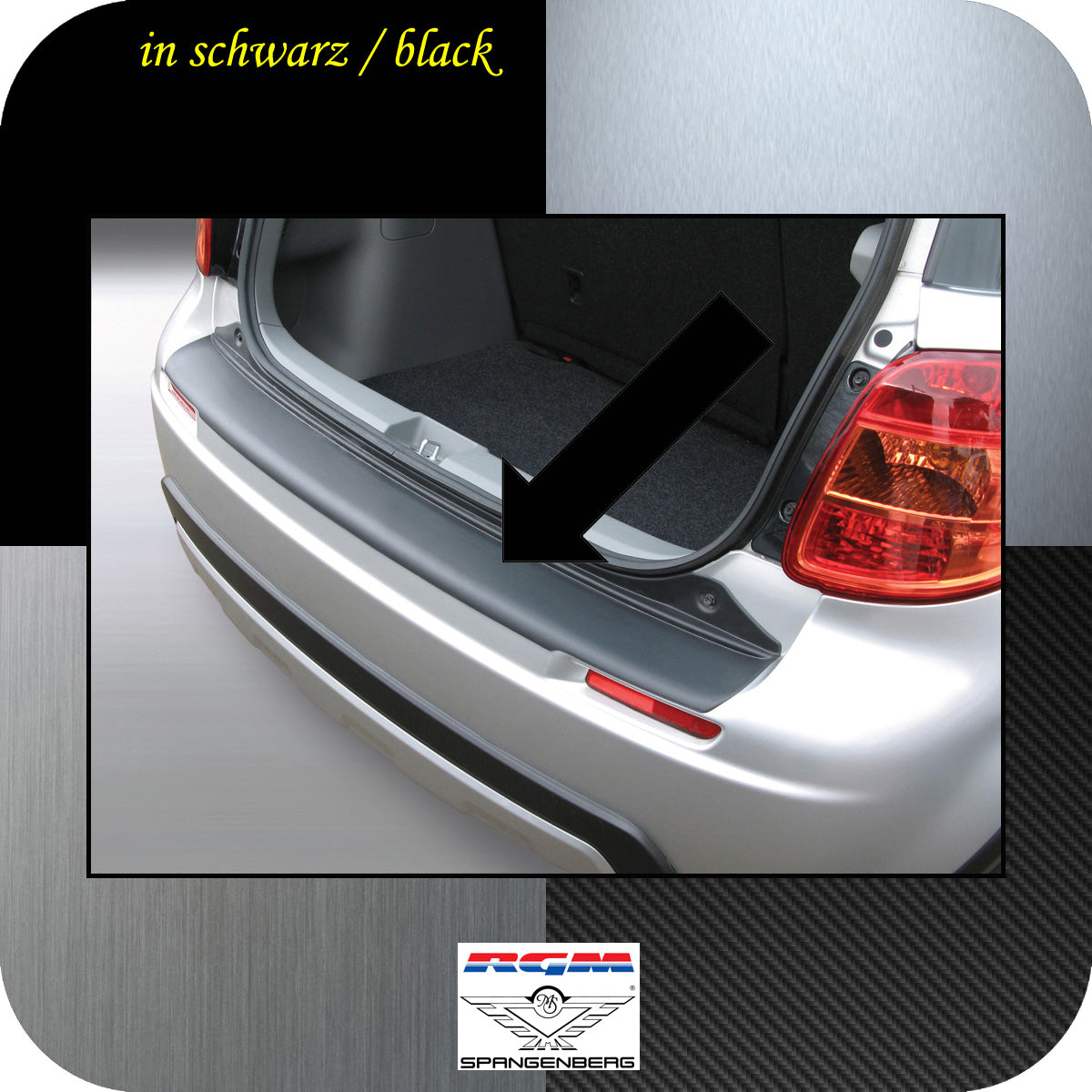 Ladekantenschutz schwarz Suzuki SX4 Kombi 5-Türer ab Baujahr 2006- 3500203