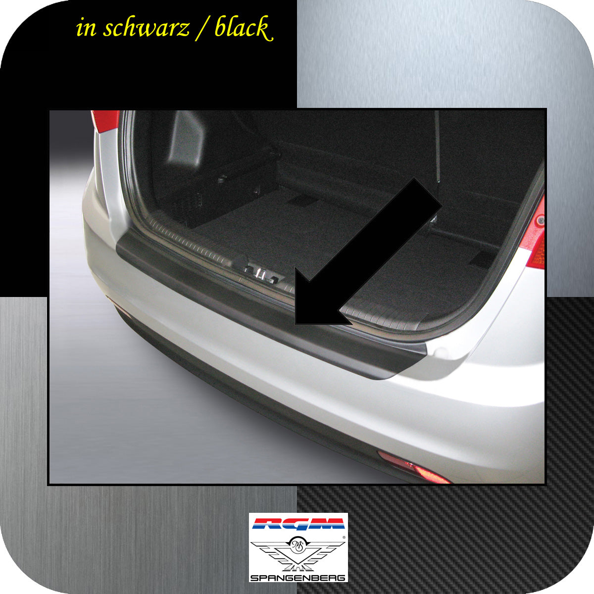 Ladekantenschutz schwarz Kia Venga Minivan 5-Türer ab Baujahr 2010- 3500218