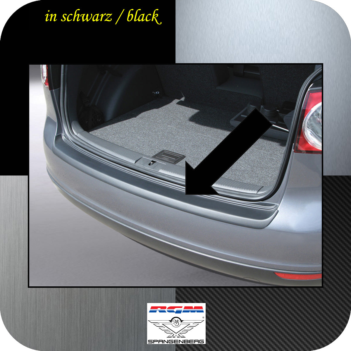 Ladekantenschutz schwarz VW Golf Plus Schrägheck vor Mopf 2005-09 3500224