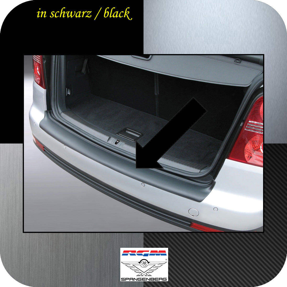 Ladekantenschutz schwarz VW Touran I Van Kombi vor facelift 2003-10 3500228