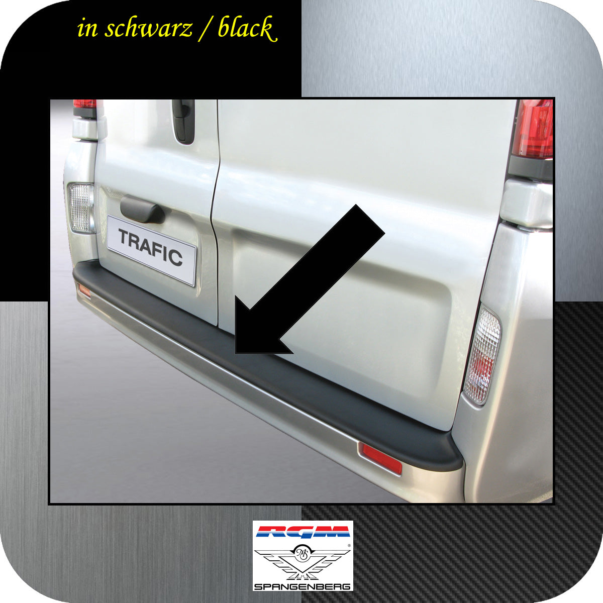Ladekantenschutz schwarz Renault Trafic II ab facelift 2006-2014 3500236