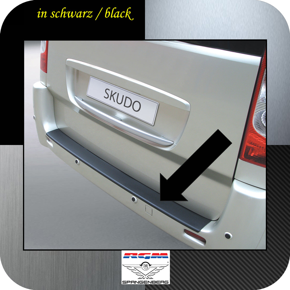 Ladekantenschutz schwarz Fiat Skudo Scudo bis Baujahr 2016 3500260