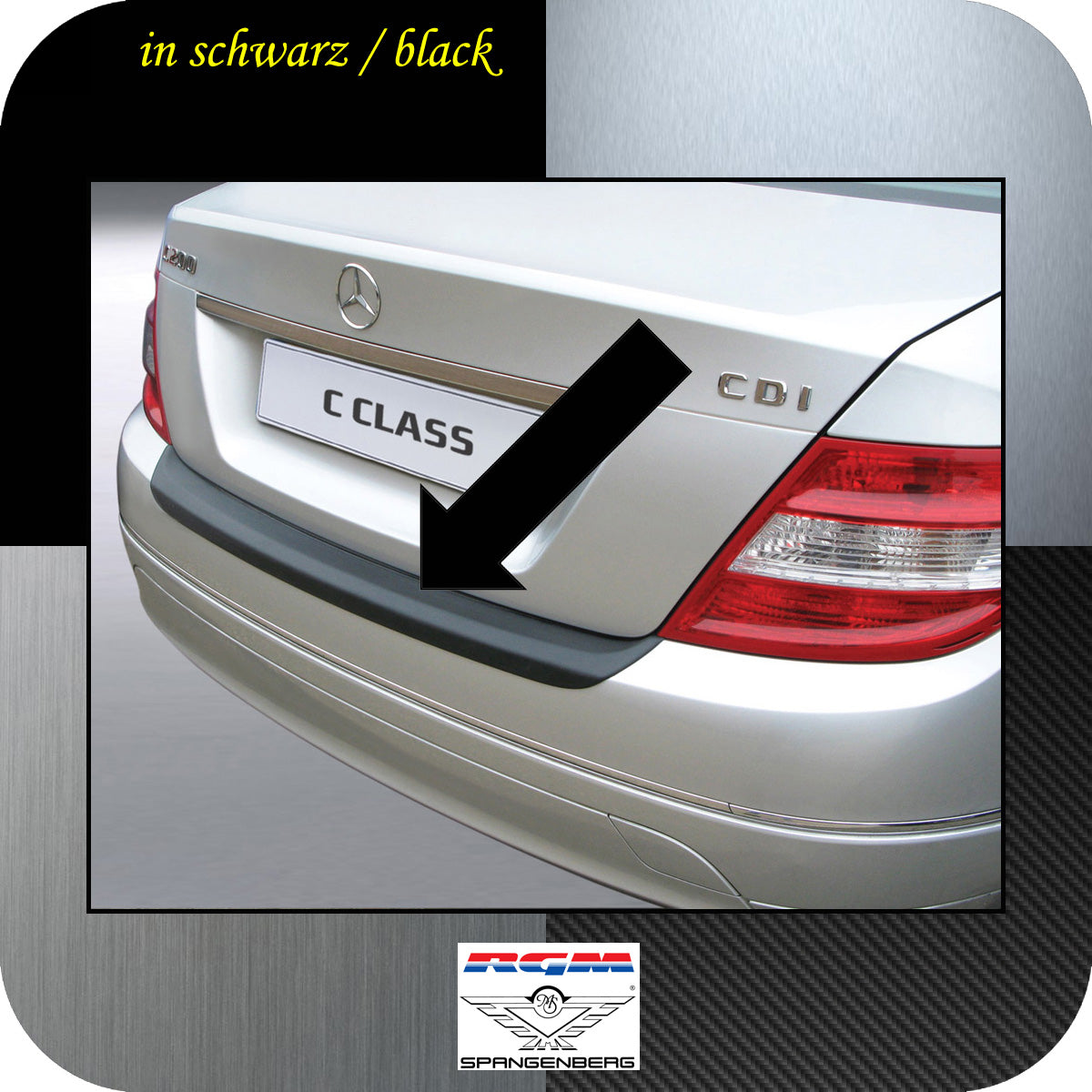 Ladekantenschutz schwarz Mercedes C-Klasse W204 Limo vor Mopf ´07-11 3500287