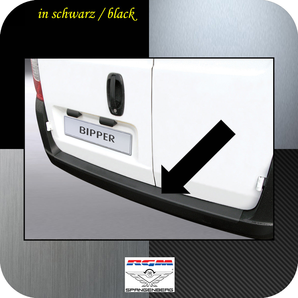Ladekantenschutz schwarz Peugeot Bipper und Bipper Tepee ab 2008- 3500301