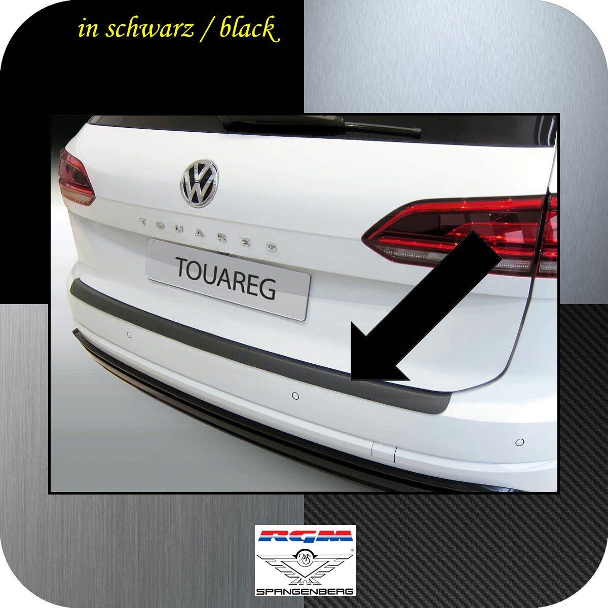 Ladekantenschutz schwarz für VW Touareg III SUV Typ RC ab Bj. 03.2018- 3500310 a