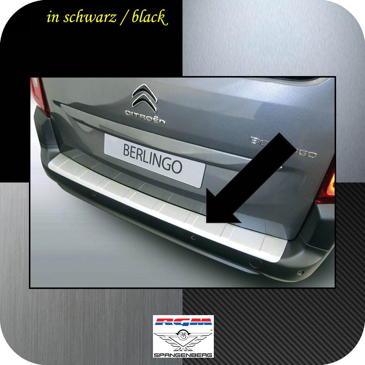 Ladekantenschutz schwarz für Citroen Berlingo III auch XL ab 06.2018- 3500311 a