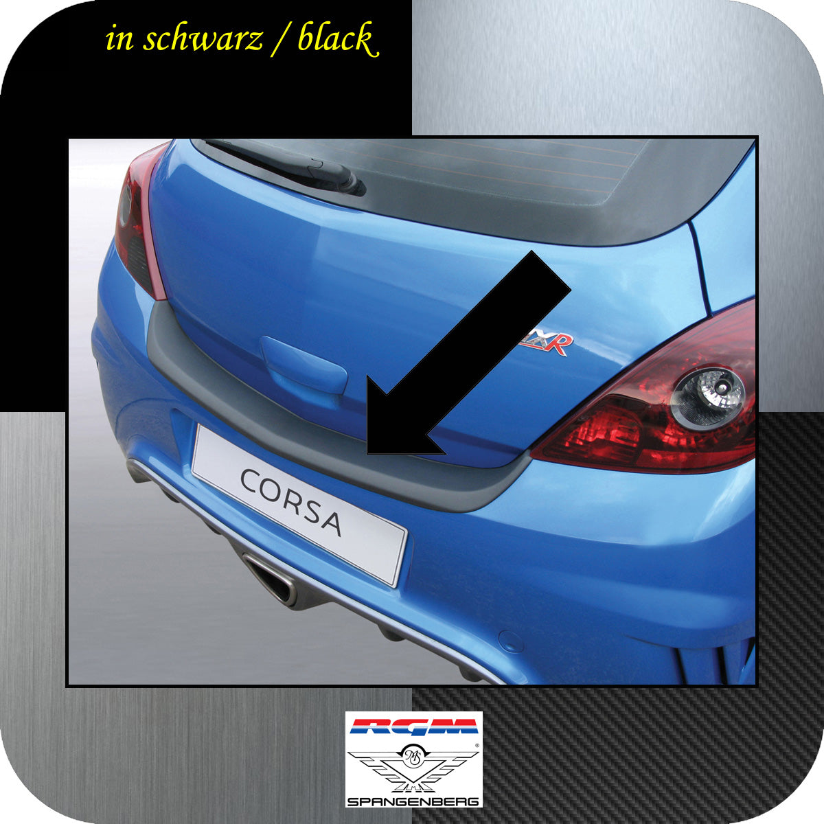 Ladekantenschutz schwarz Opel Corsa D Modelle OPC Schrägheck 2007-14 3500316