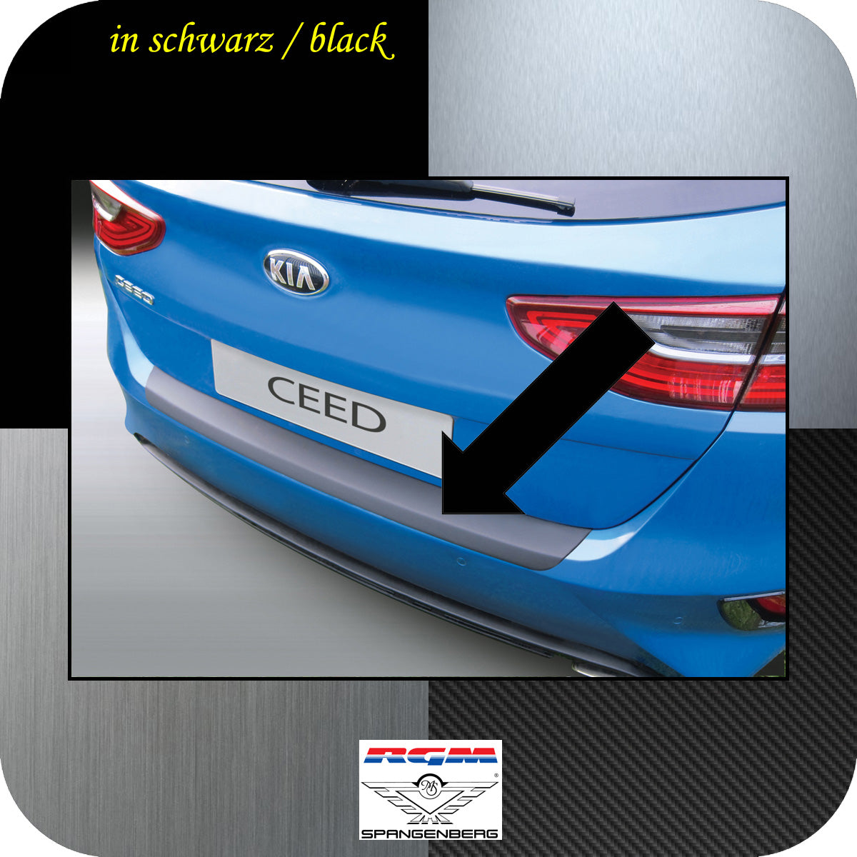 Ladekantenschutz schwarz Kia ceed III Schrägheck 5-Türer ab 03.2018- 3500338 a