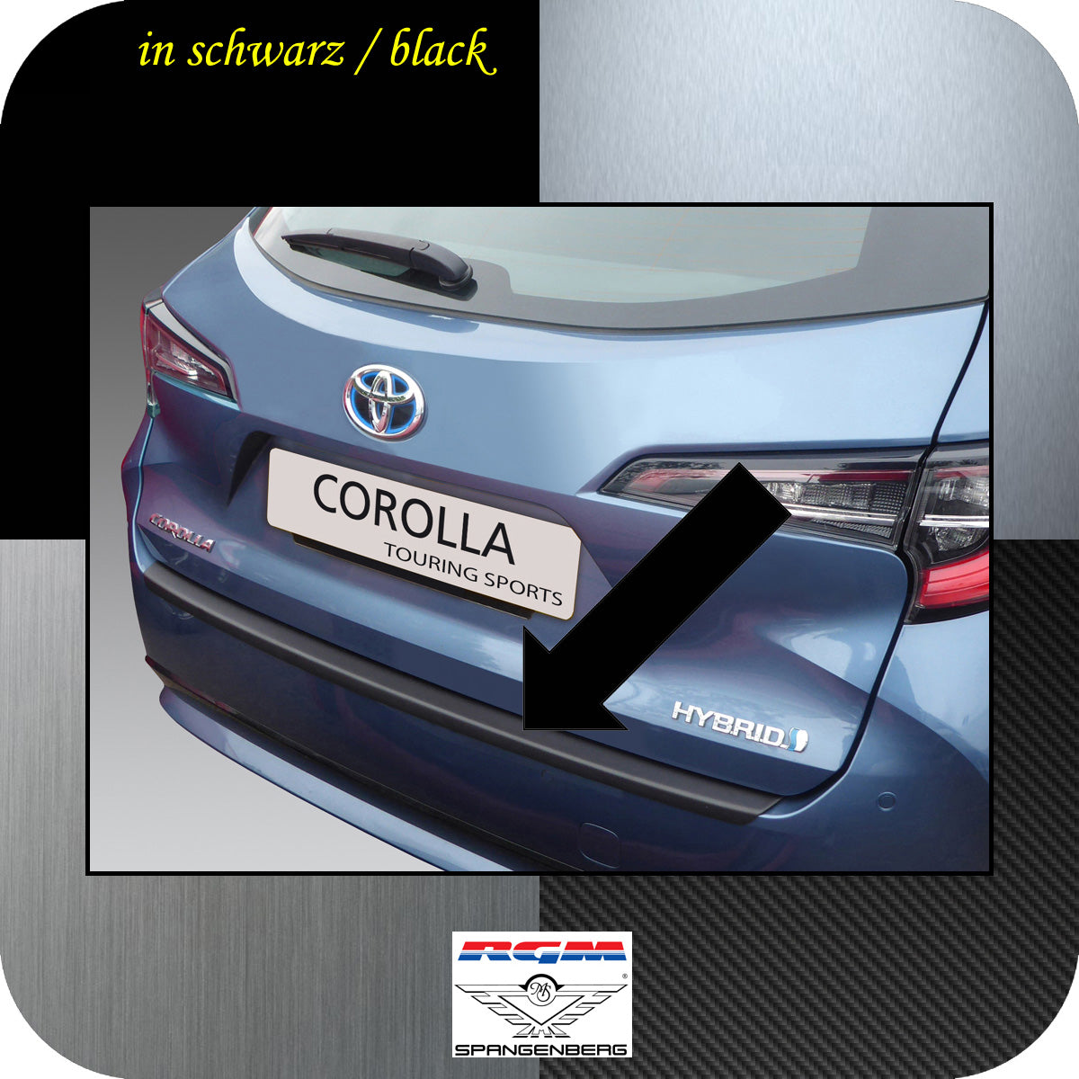 Ladekantenschutz schwarz für Toyota Corolla Touring Sports ab 04.2019- 3500344a