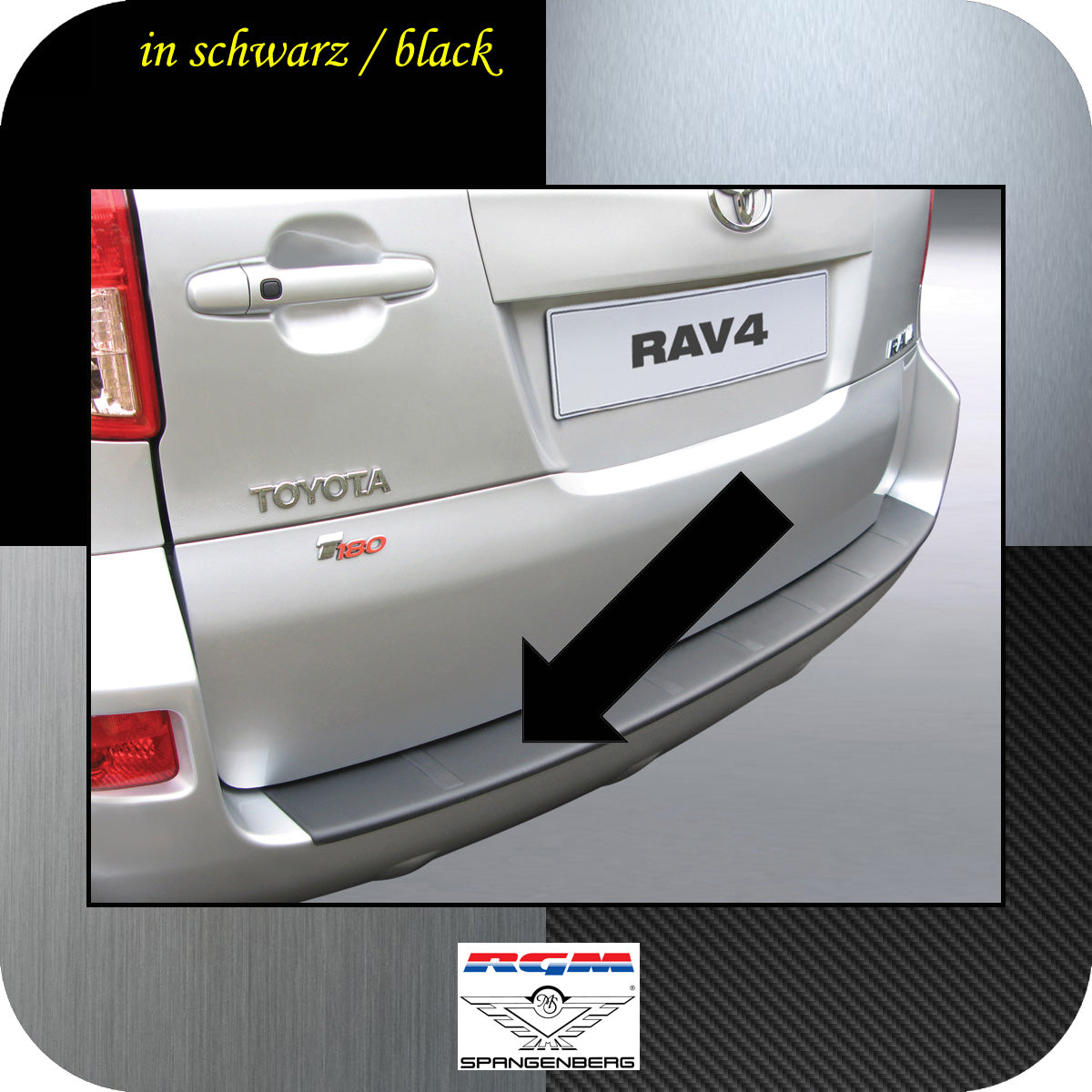 Ladekantenschutz schwarz Toyota RAV4 III SUV ohne Radhalter 2005-13 3500353 a
