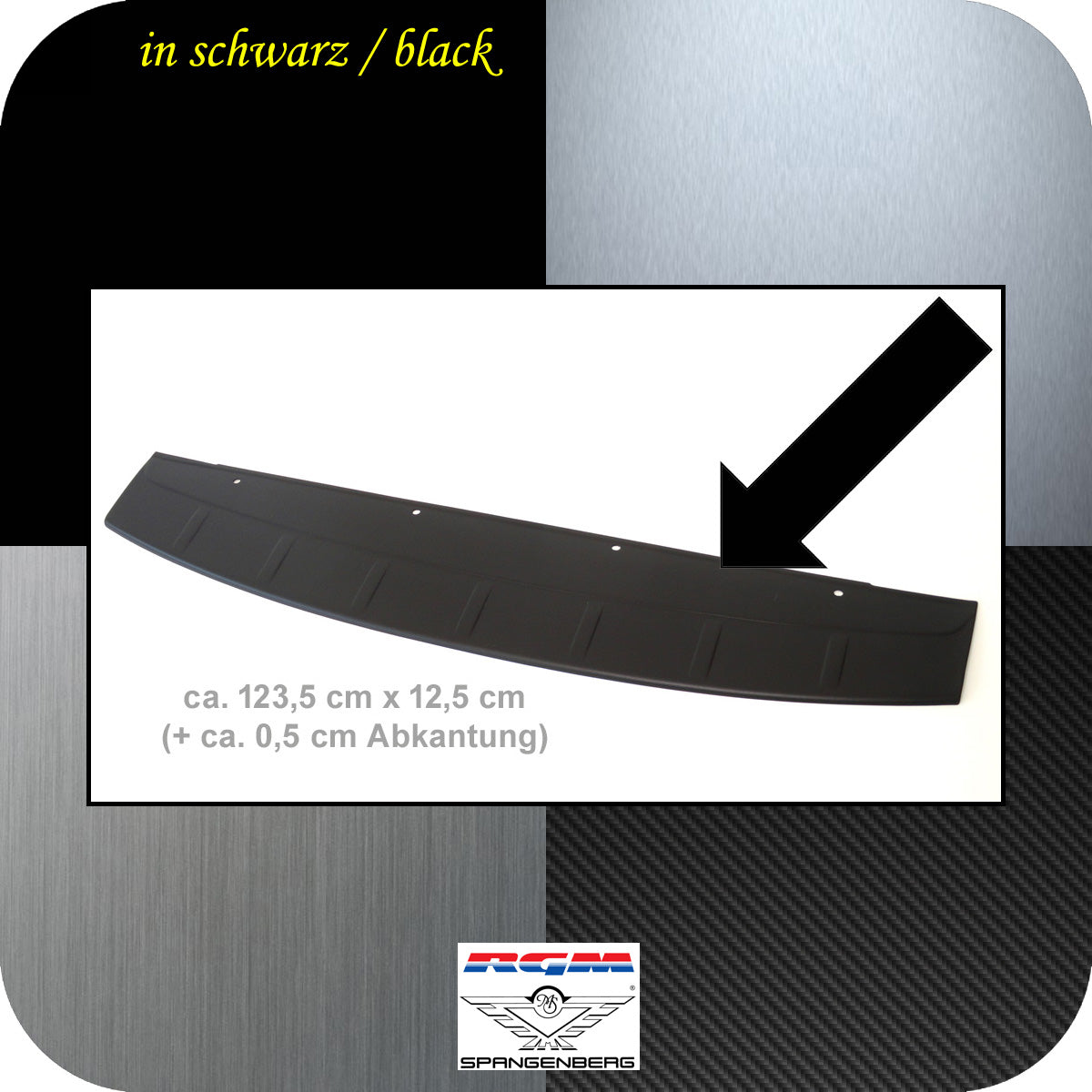 Ladekantenschutz schwarz Toyota RAV4 III SUV ohne Radhalter 2005-13 3500353 b