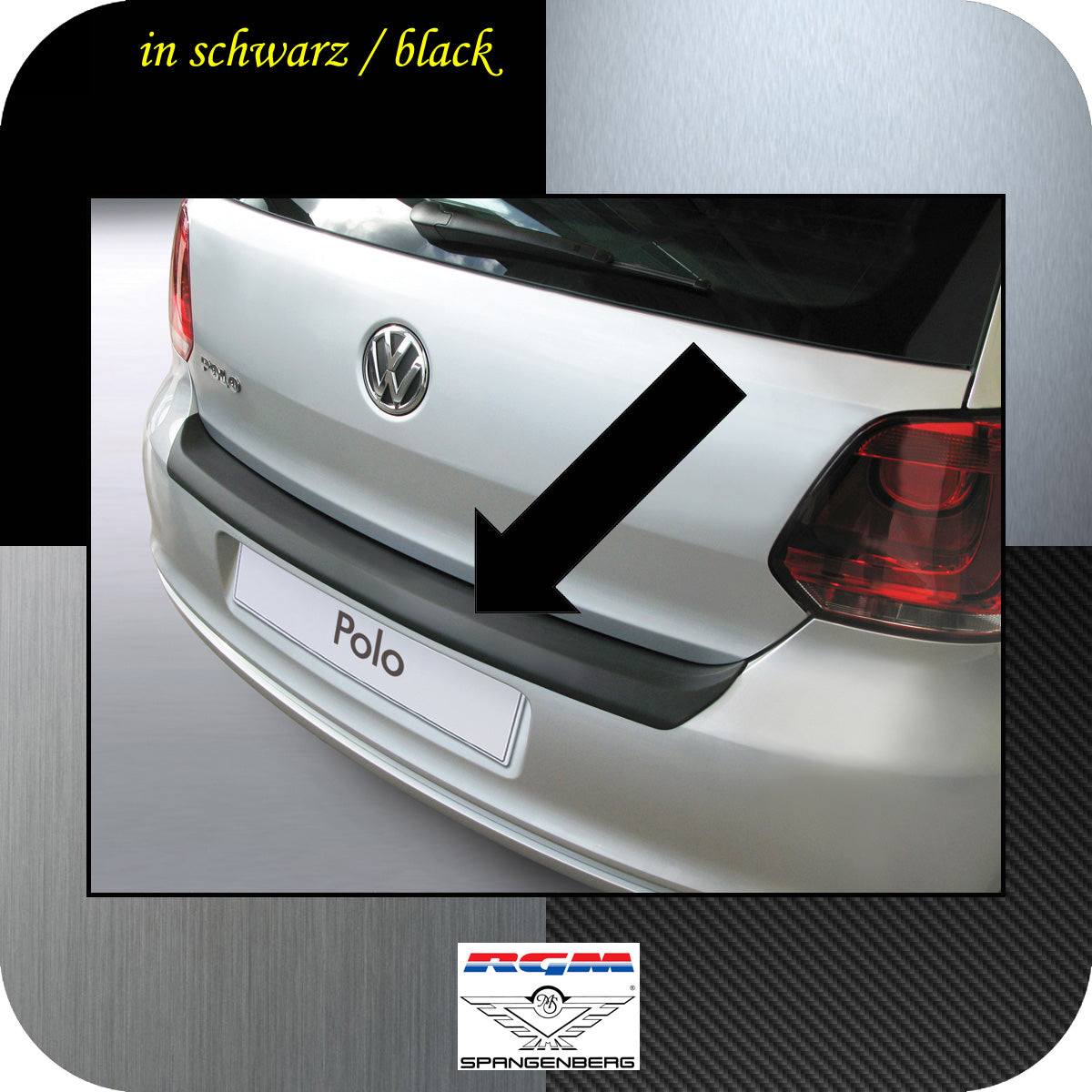 Ladekantenschutz schwarz VW Polo V Schrägheck vor facelift 2009-2014 3500357