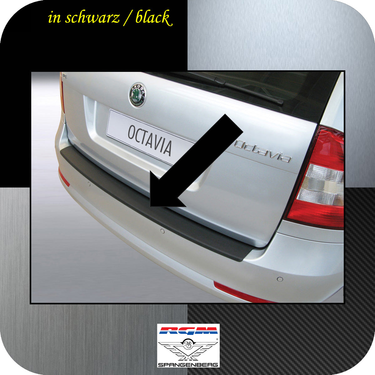 Ladekantenschutz schwarz Skoda Octavia II Kombi ab facelift 2009-13 3500364