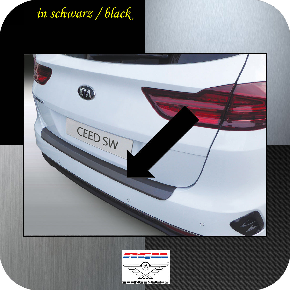 Ladekantenschutz schwarz Kia Ceed SW III Kombi 3.Gen. Typ CD ab 04.2018- 3500394 a