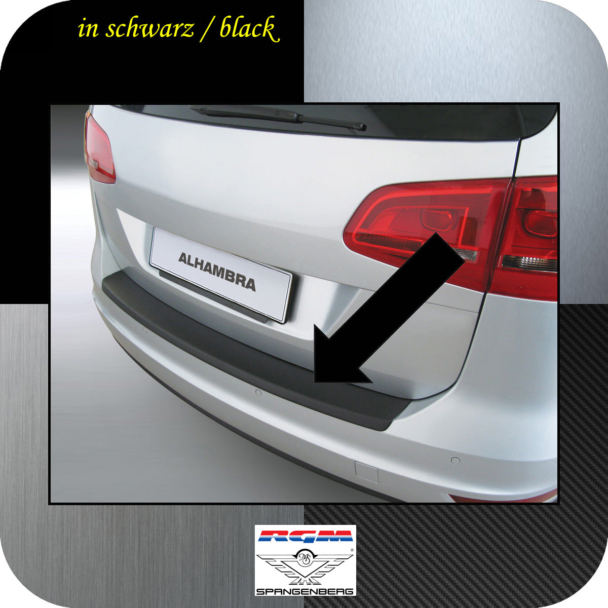 Ladekantenschutz schwarz Seat Alhambra II Van Kombi ab Baujahr 2010- 3500487