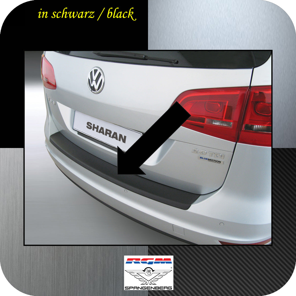 Ladekantenschutz schwarz VW Sharan II Van Kombi ab Baujahr 2010- 3500487