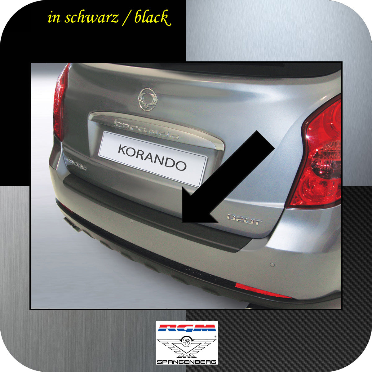 Ladekantenschutz schwarz SsangYong Korando SUV Kombi ab Bauj 2010- 3500489