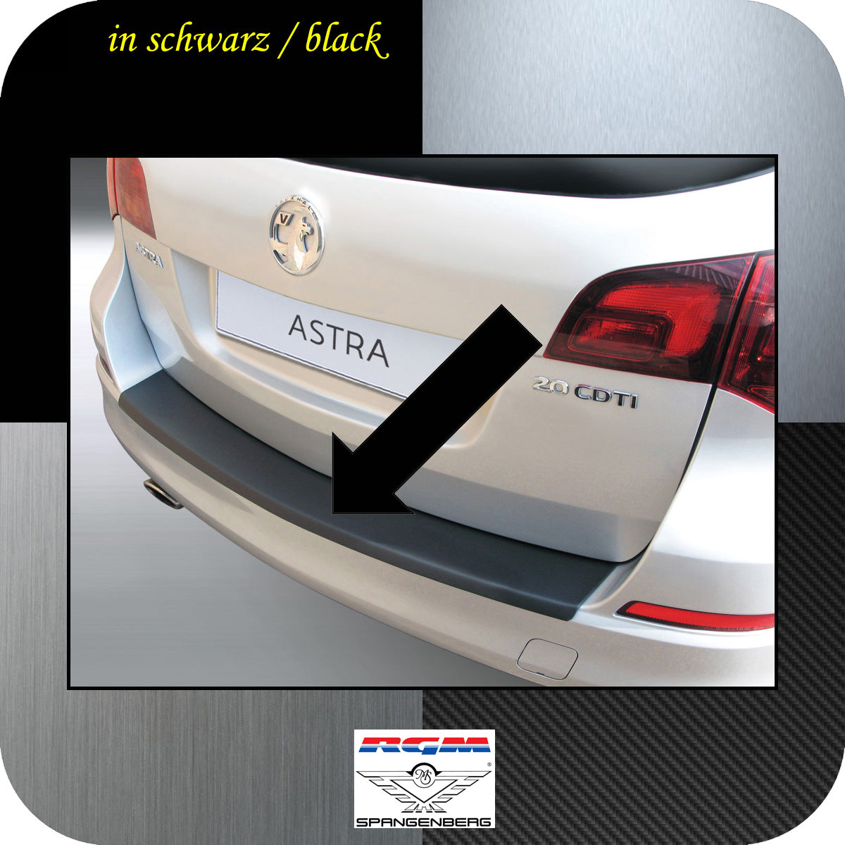 Ladekantenschutz schwarz Opel Astra J Sports Tourer vor Mopf 2010-12 3500498