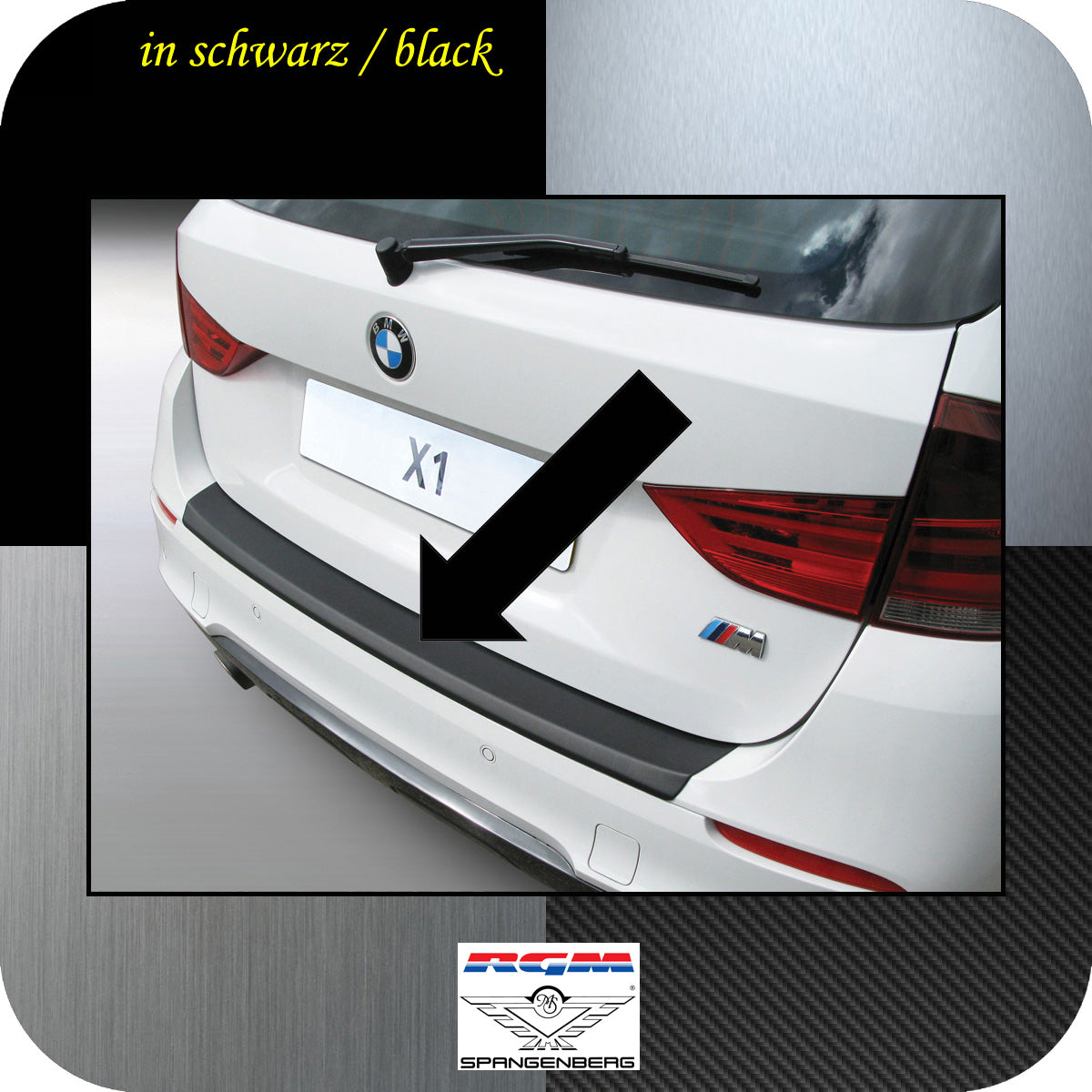 Ladekantenschutz schwarz BMW X1 E84 SUV Kombi SE Baujahre 2009-2015 3500500