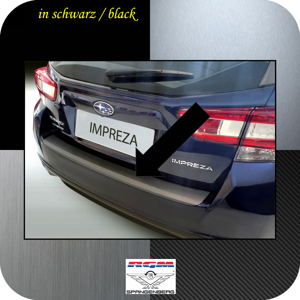 Ladekantenschutz schwarz für Subaru Impreza 5-Türer 5. Gen. ab 09.2017- 3500511 a