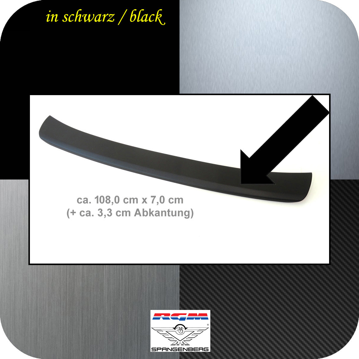 Ladekantenschutz schwarz für Subaru Impreza 5-Türer 5. Gen. ab 09.2017- 3500511 b