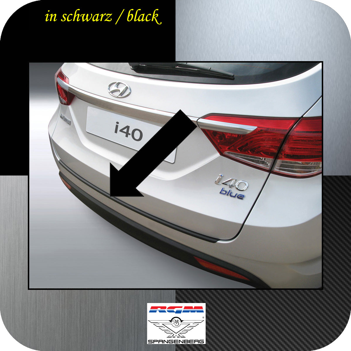 Ladekantenschutz schwarz Hyundai i40CW Kombi ab Baujahr 2011- 3500517