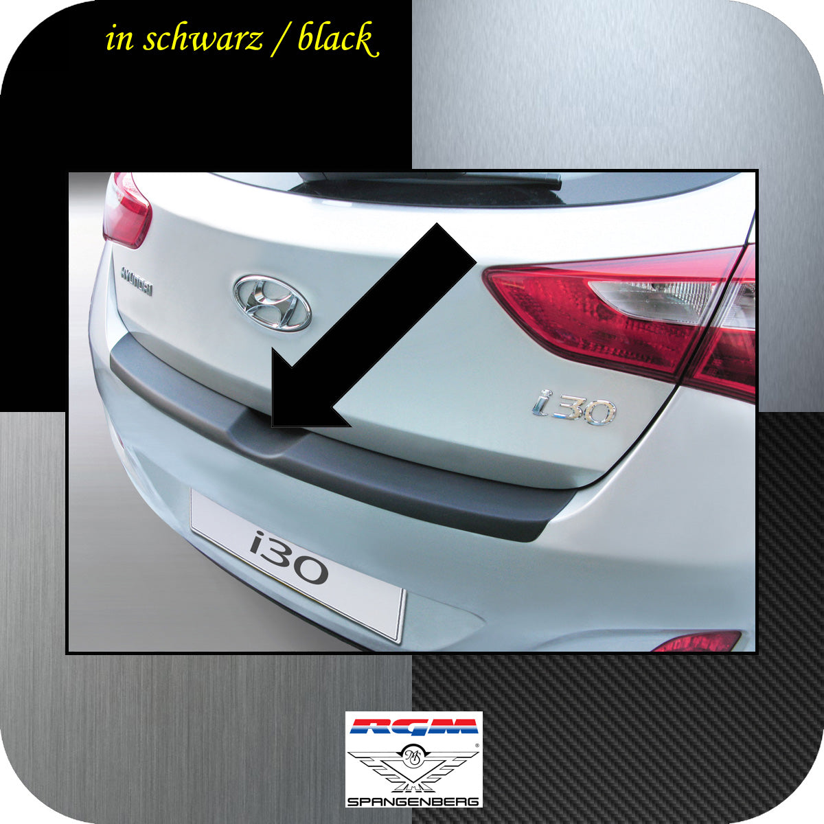 Ladekantenschutz schwarz Hyundai i30 II Schrägheck 2011-2017 3500551