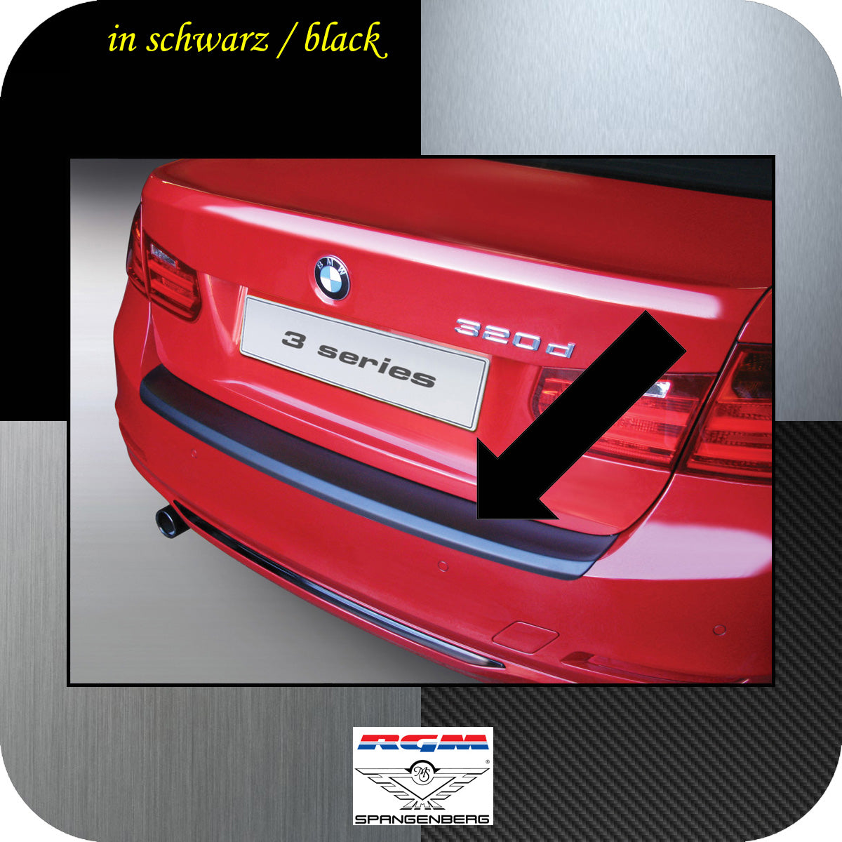 Ladekantenschutz schwarz BMW 3er F30 Limousine 4-Türer ab Bauj 2011- 3500555