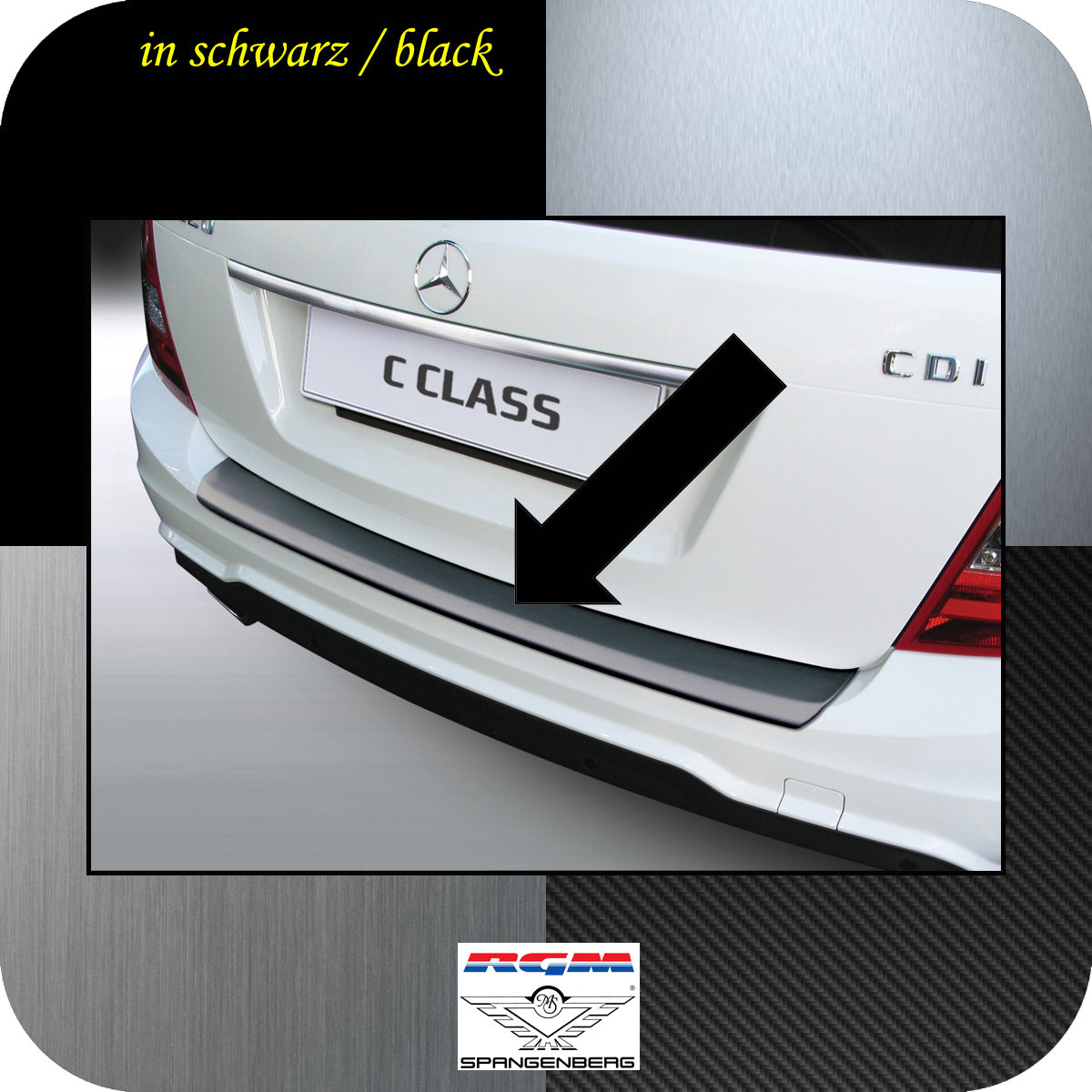 Ladekantenschutz schwarz Mercedes C-Klasse T-Modell S204 2011-2014 3500586