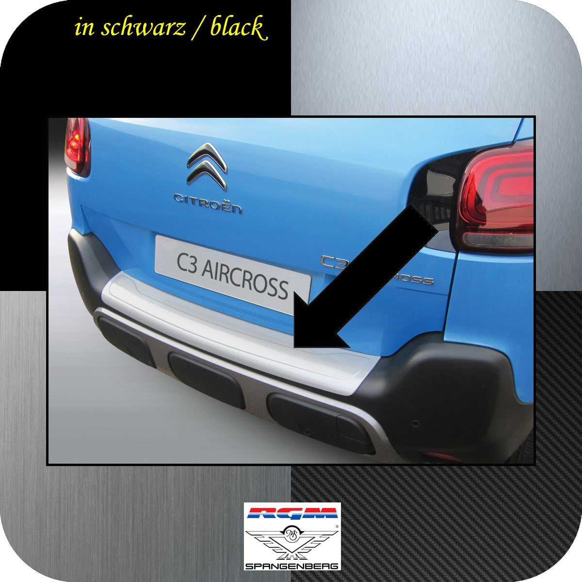 Ladekantenschutz schwarz Citroen C3 Aircross ab Baujahr 11.2017- 3500629