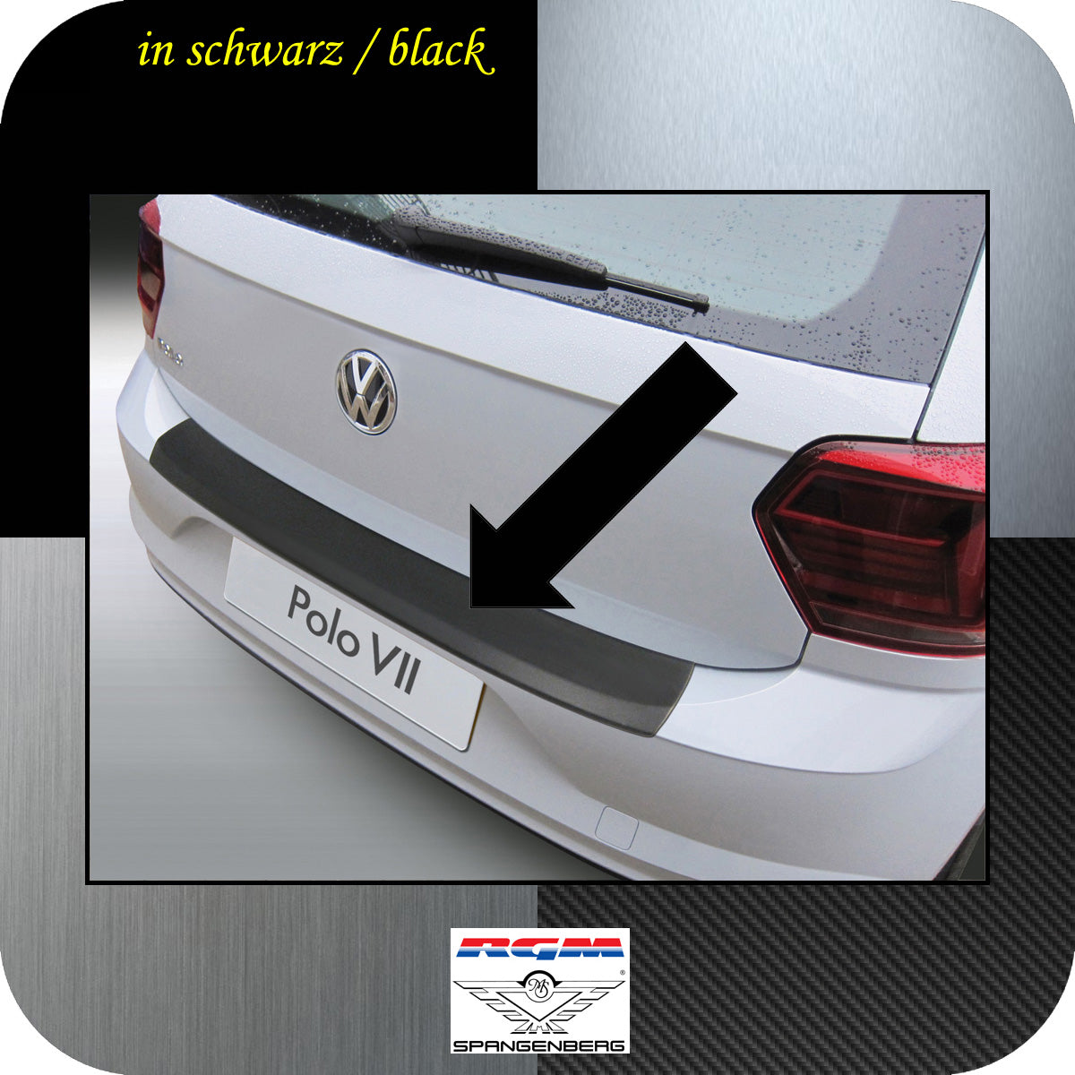 Ladekantenschutz schwarz VW Polo VI Typ AW 5-Türer ab 06.2017- 3500631