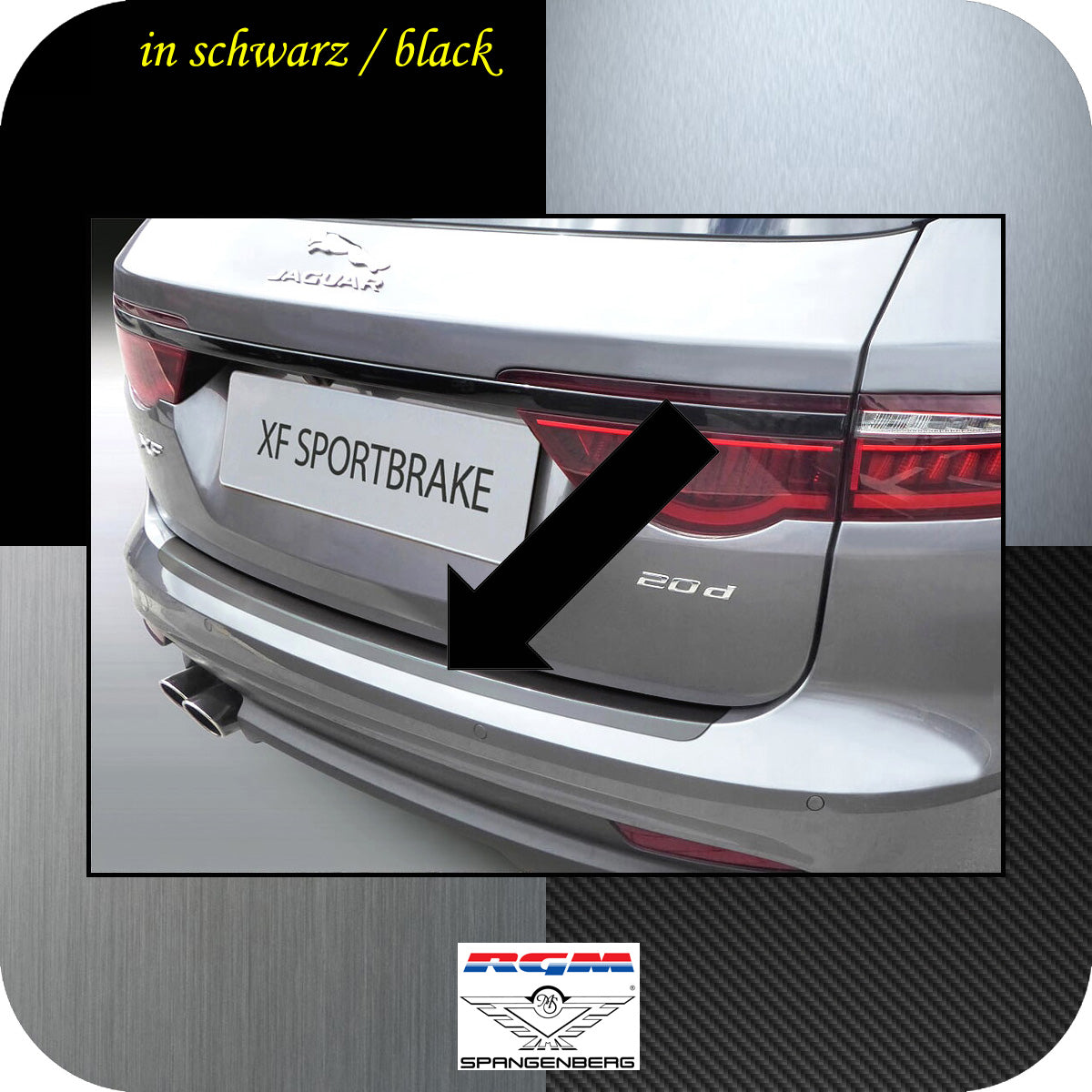 Ladekantenschutz schwarz Jaguar XF Sportbrake Kombi MK2 ab Bj. 07.2017- 3500635