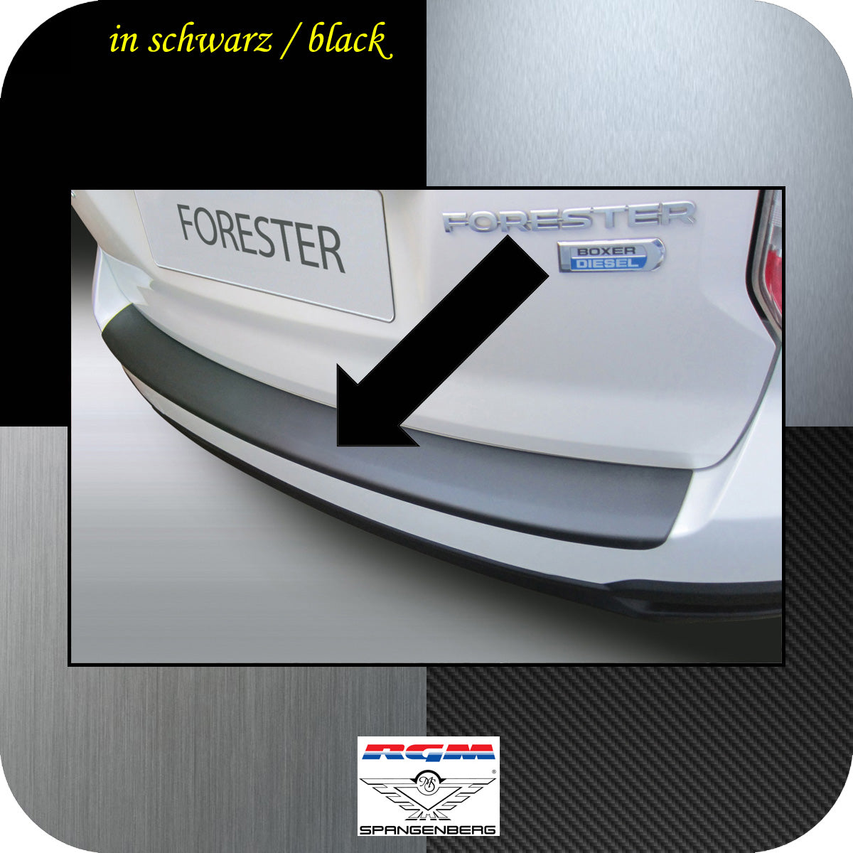 Ladekantenschutz schwarz Subaru Forester SUV ab facelift 03.2016- 3500650