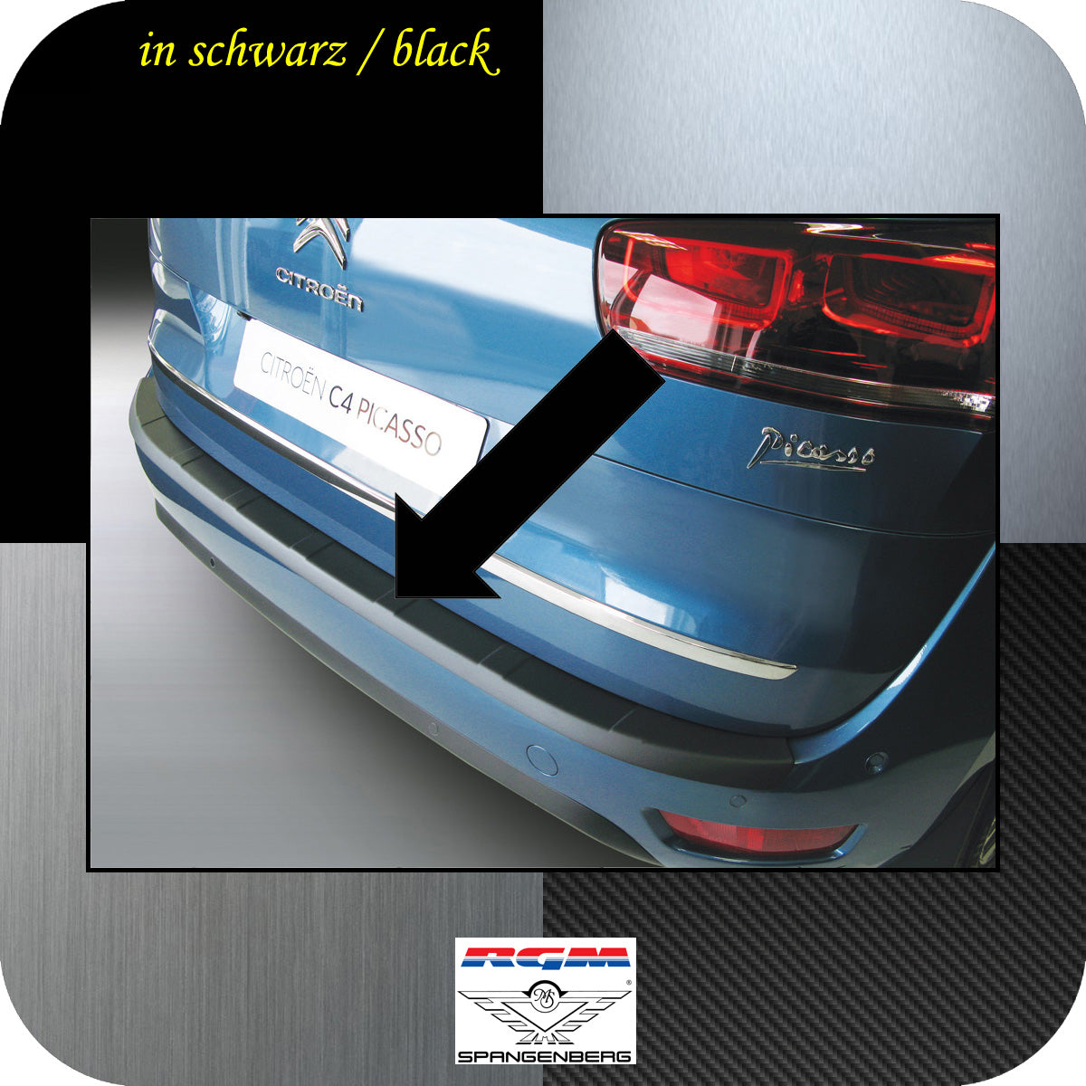 Ladekantenschutz schwarz Citroen C4 Picasso II Van 5-Sitzer ab 2013- 3500701