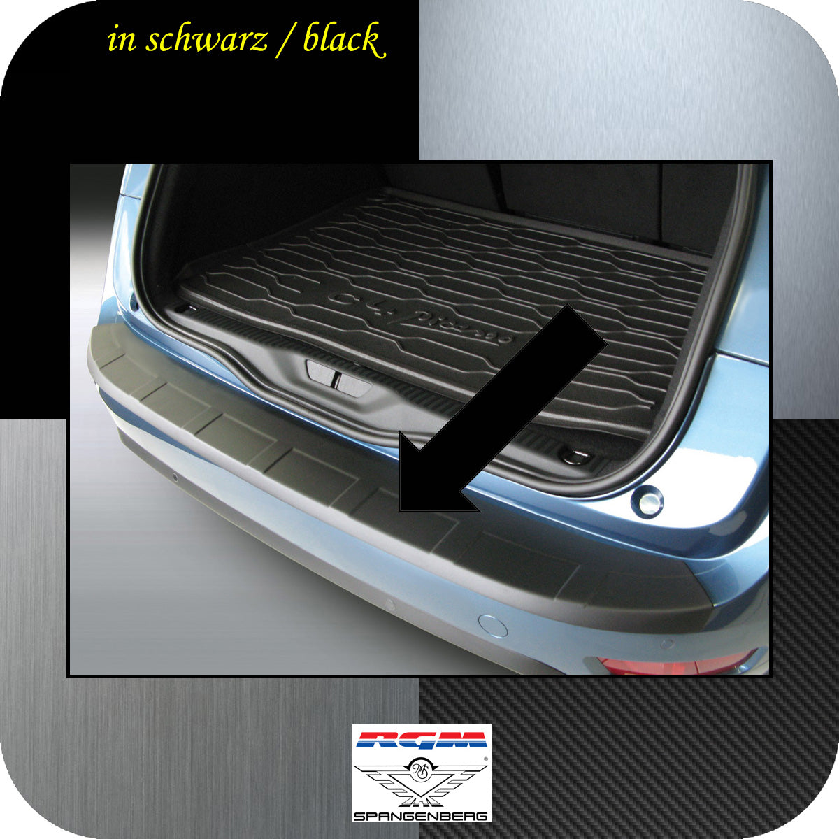 Ladekantenschutz schwarz Citroen C4 Picasso II Van 5-Sitzer ab 2013- 3500701