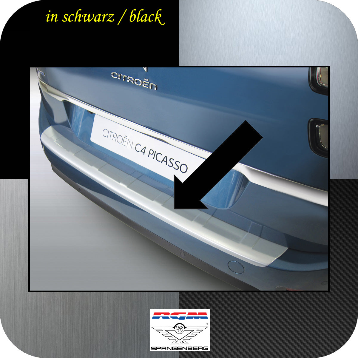 Ladekantenschutz schwarz Citroen C4 Grand Picasso II 7-Sitzer 2013- 3500715