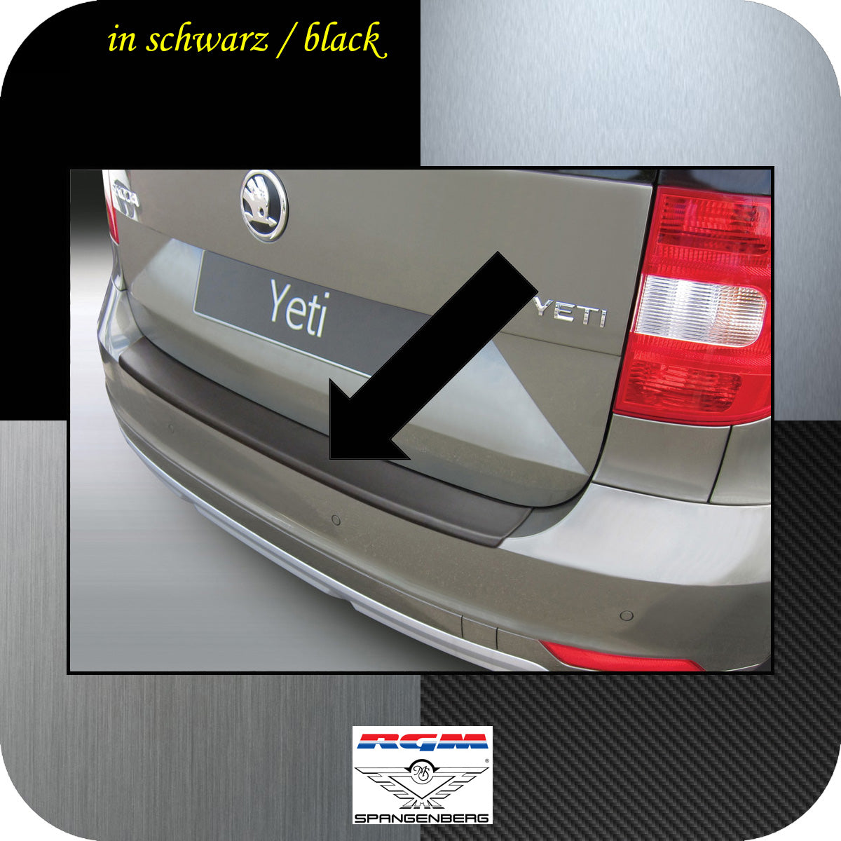 Ladekantenschutz schwarz Skoda Yeti SUV Kombi ab facelift 2013- 3500725