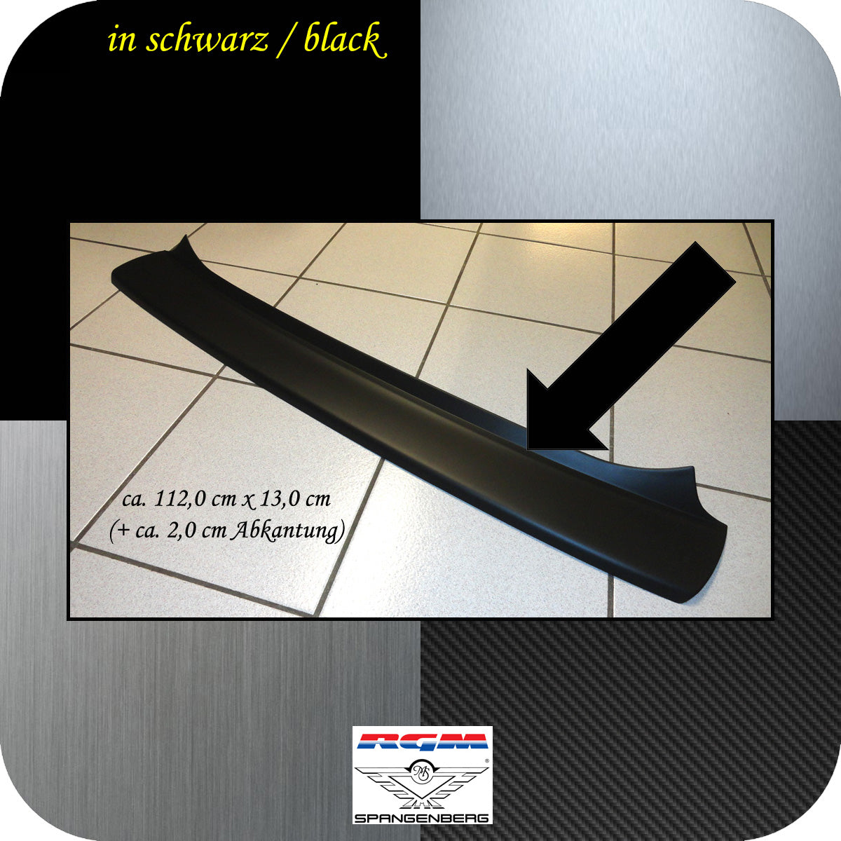 Ladekantenschutz schwarz Toyota Prius Plus 7-Sitzer ab 2011-2016 3500734