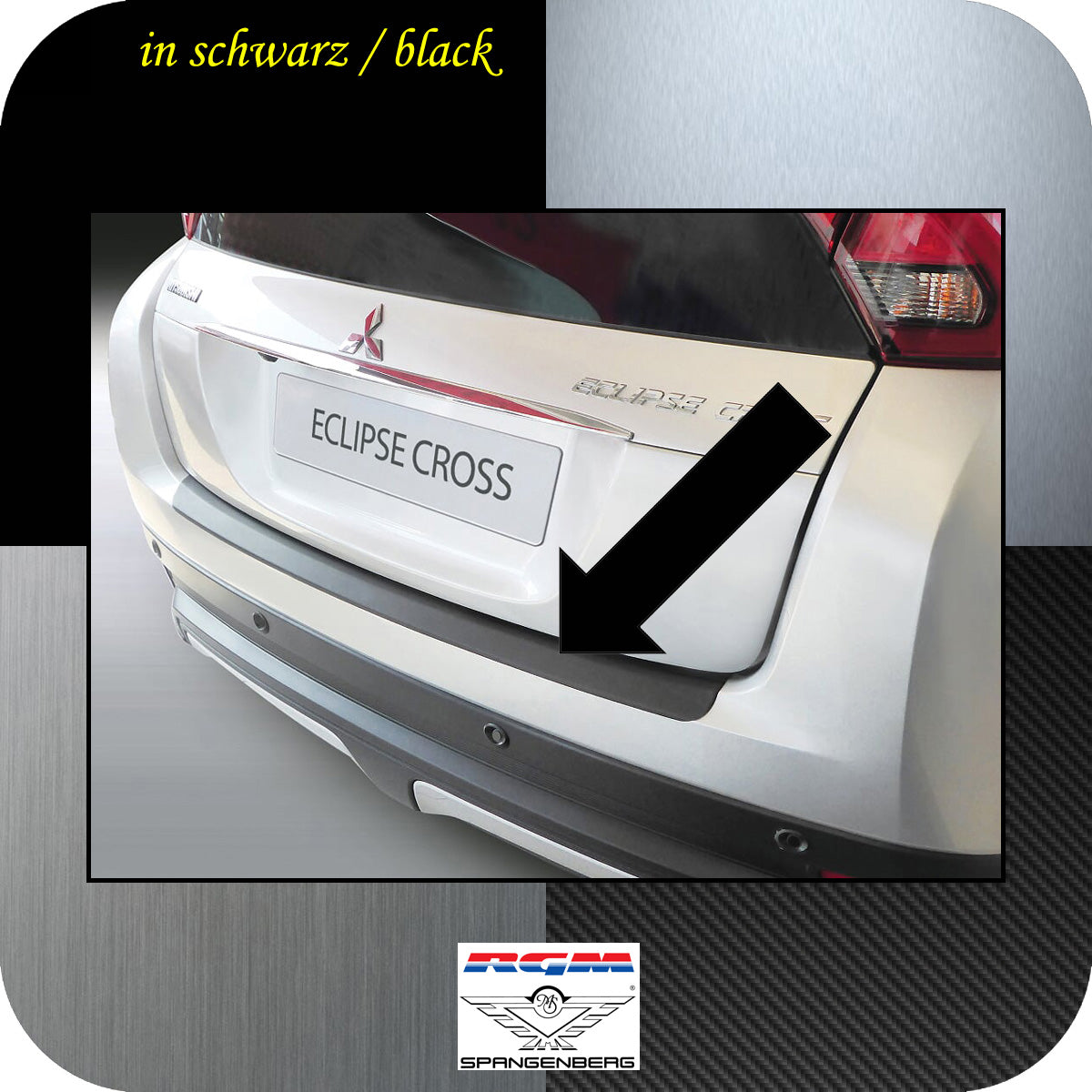Ladekantenschutz schwarz Mitsubishi Eclipse Cross SUV ab Baujahr 2018- 3500748