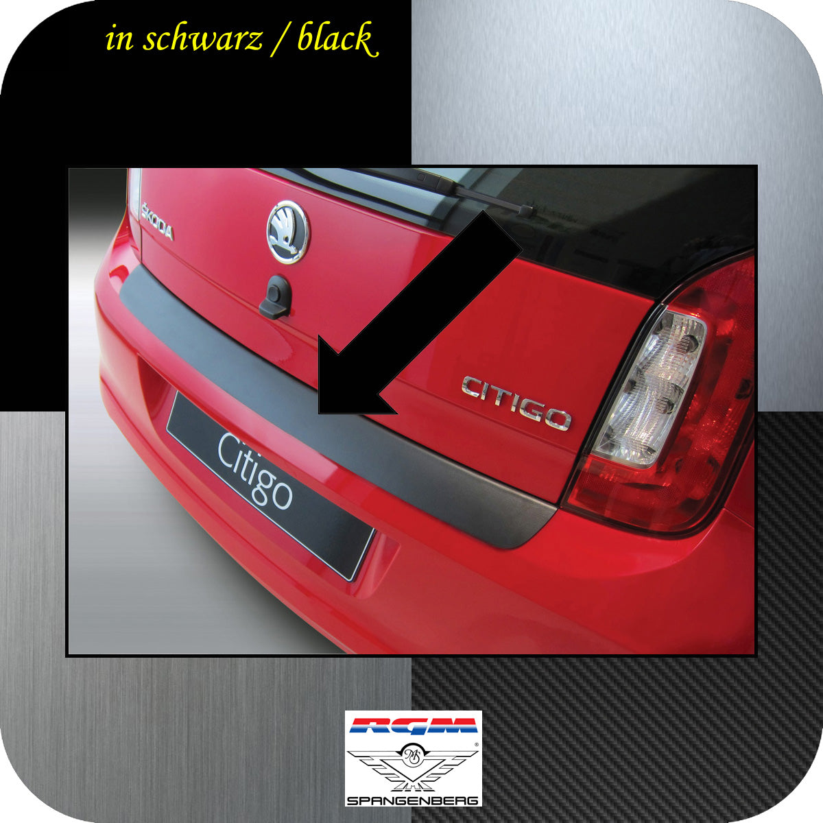 Ladekantenschutz schwarz Skoda Citigo Schrägheck ab Baujahr 2011 3500749