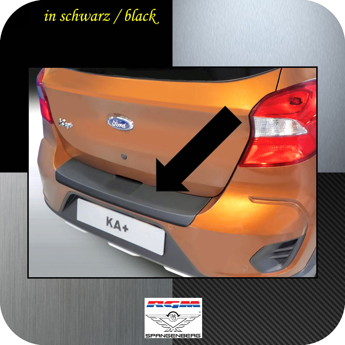 Ladekantenschutz schwarz für Ford KA + Active Schrägheck ab 03.2018- 3500763 a