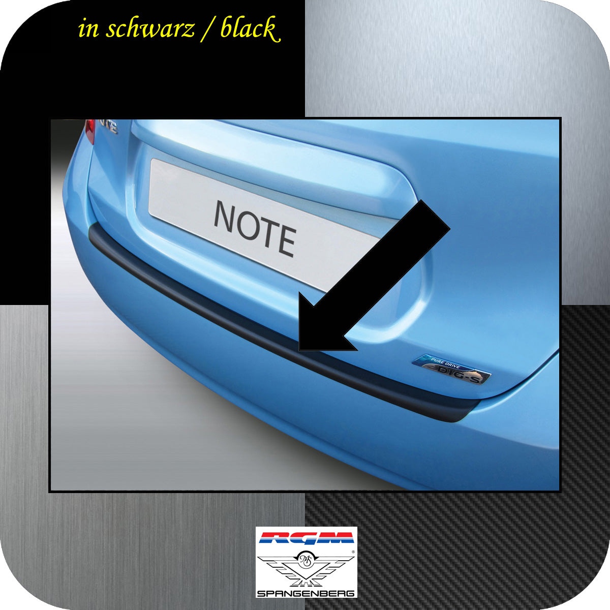Ladekantenschutz schwarz Nissan Note E12 Minivan ab 2013- 3500766