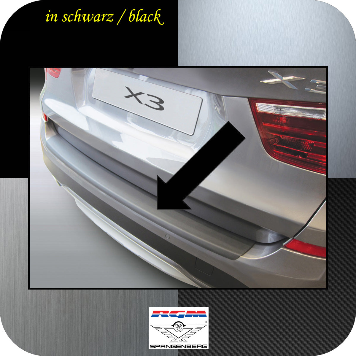 Ladekantenschutz schwarz BMW X3 F25 SUV Kombi ab facelift 2014- 3500767