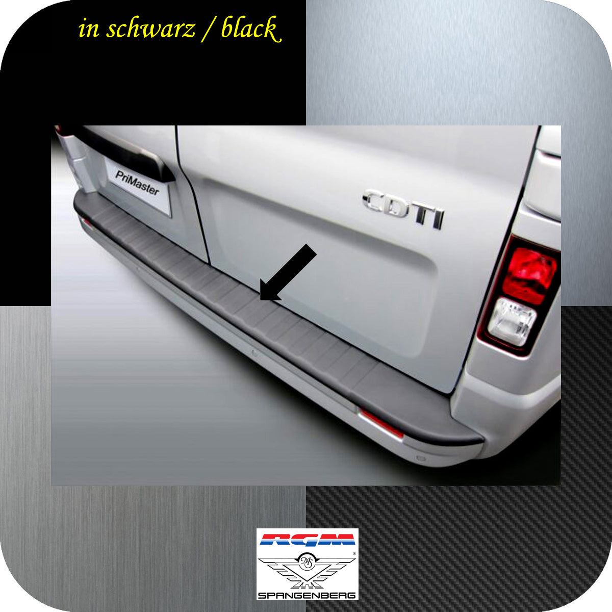 Ladekantenschutz schwarz für Nissan Primastar ab Baujahr 11.2021- 3500770 a