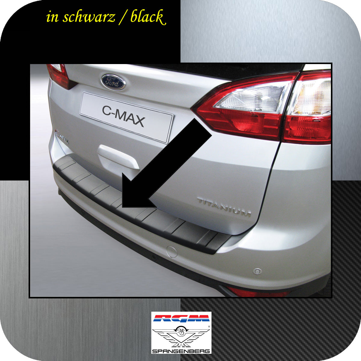 Ladekantenschutz schwarz Ford Grand C MAX II vor facelift 2010-2015 3500774