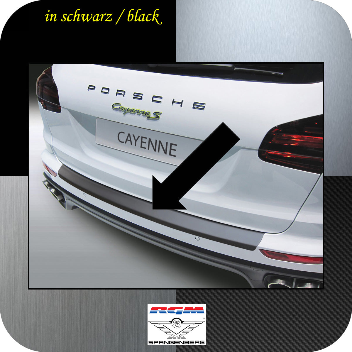 Ladekantenschutz schwarz für Porsche Cayenne II SUV ab Mopf 2014- 3500789