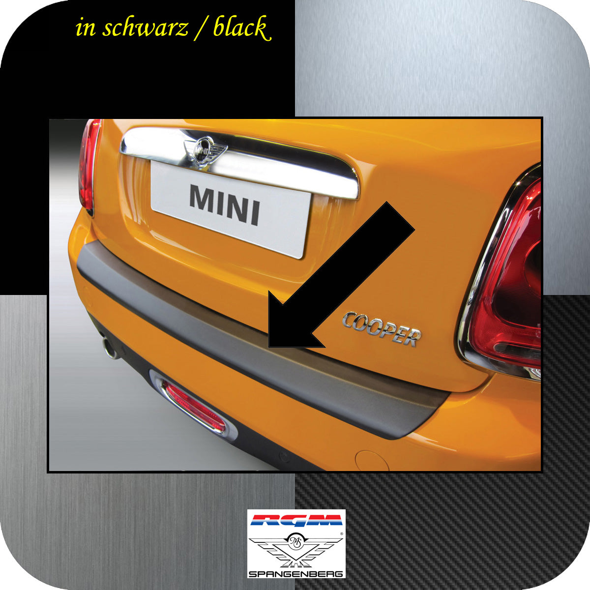 Ladekantenschutz schwarz Mini One und Cooper MK3 III F55 ab 2014- 3500790