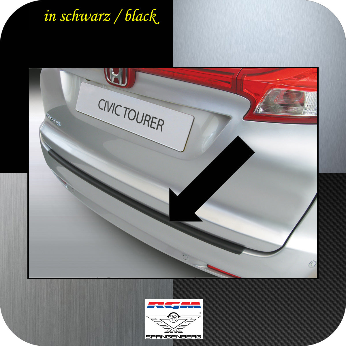 Ladekantenschutz schwarz Honda Civic IX Tourer Kombi ab Bj 2014- 3500796